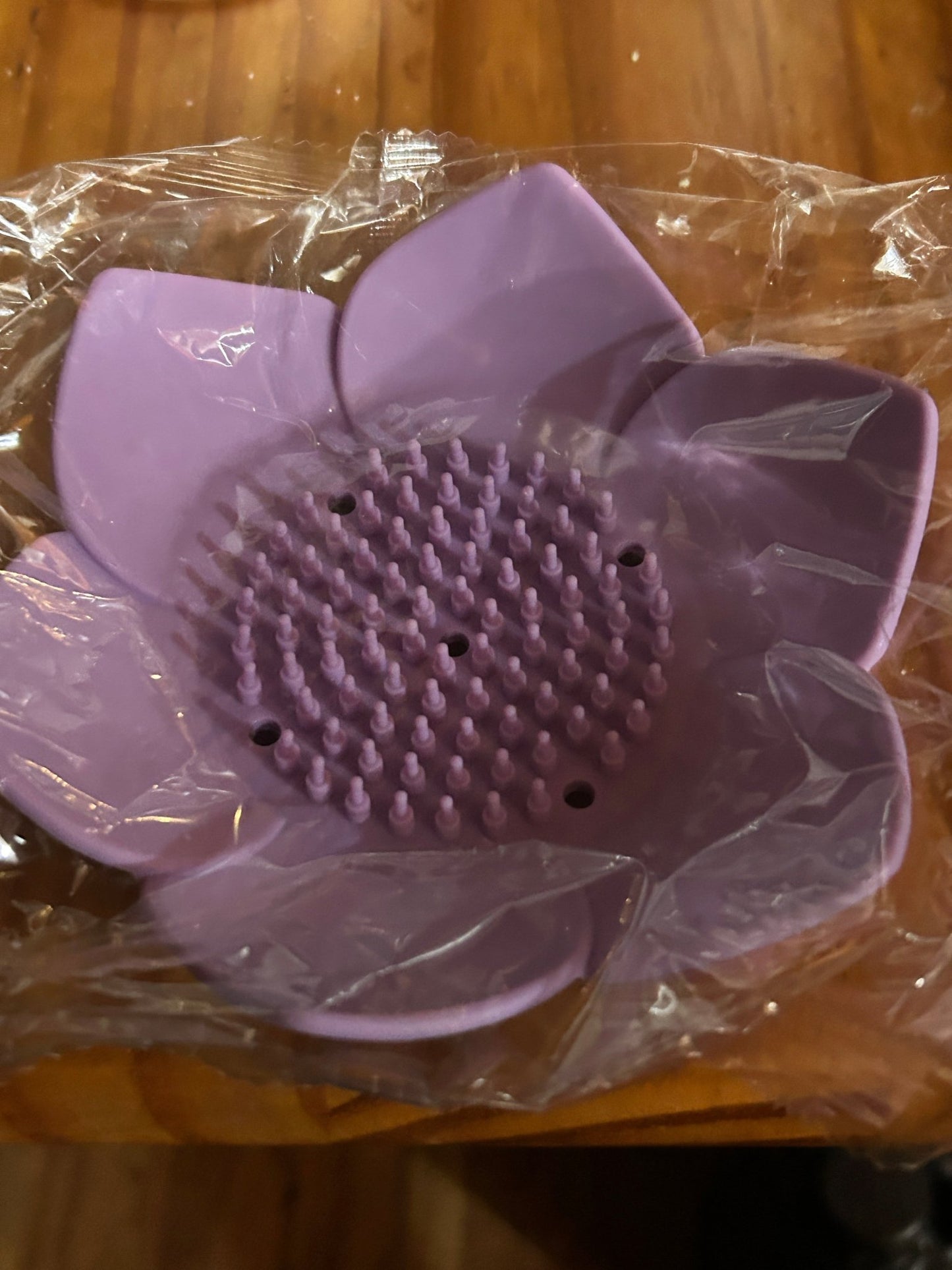 Lotus shower steamer and silicone soap tray self draining - Butter Me Bliss LLC