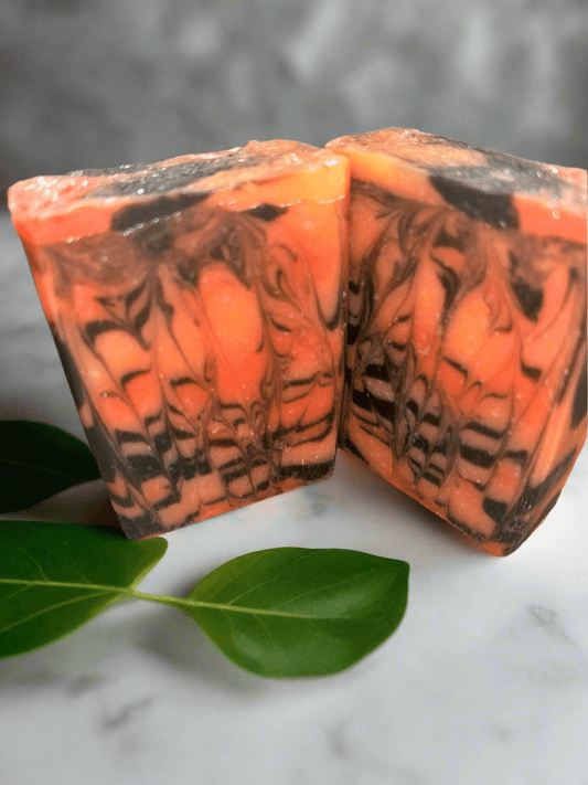 Floral soap with activated charcoal - Butter Me Bliss LLC