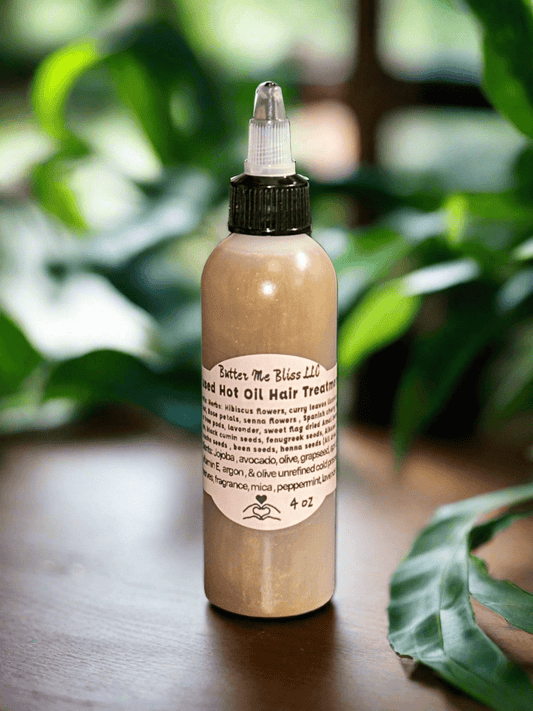 4oz & 2 oz sizes infused hair treatments comes with shower caps - Butter Me Bliss LLC